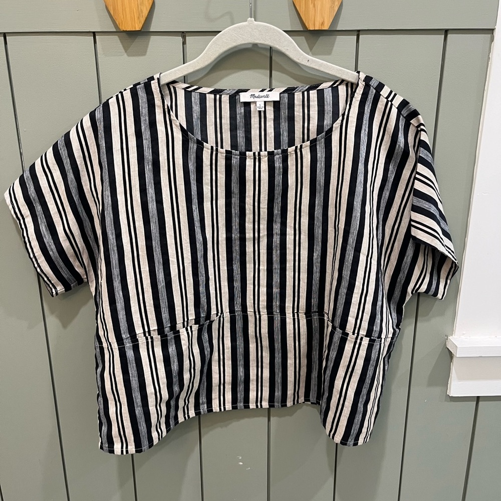 Madewell boxy striped top